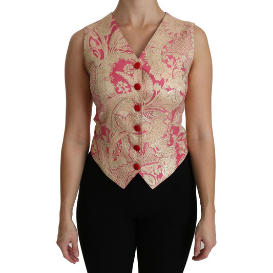 Dolce & Gabbana Elegant Silk Blend V-Neck Vest Top Dolce & Gabbana