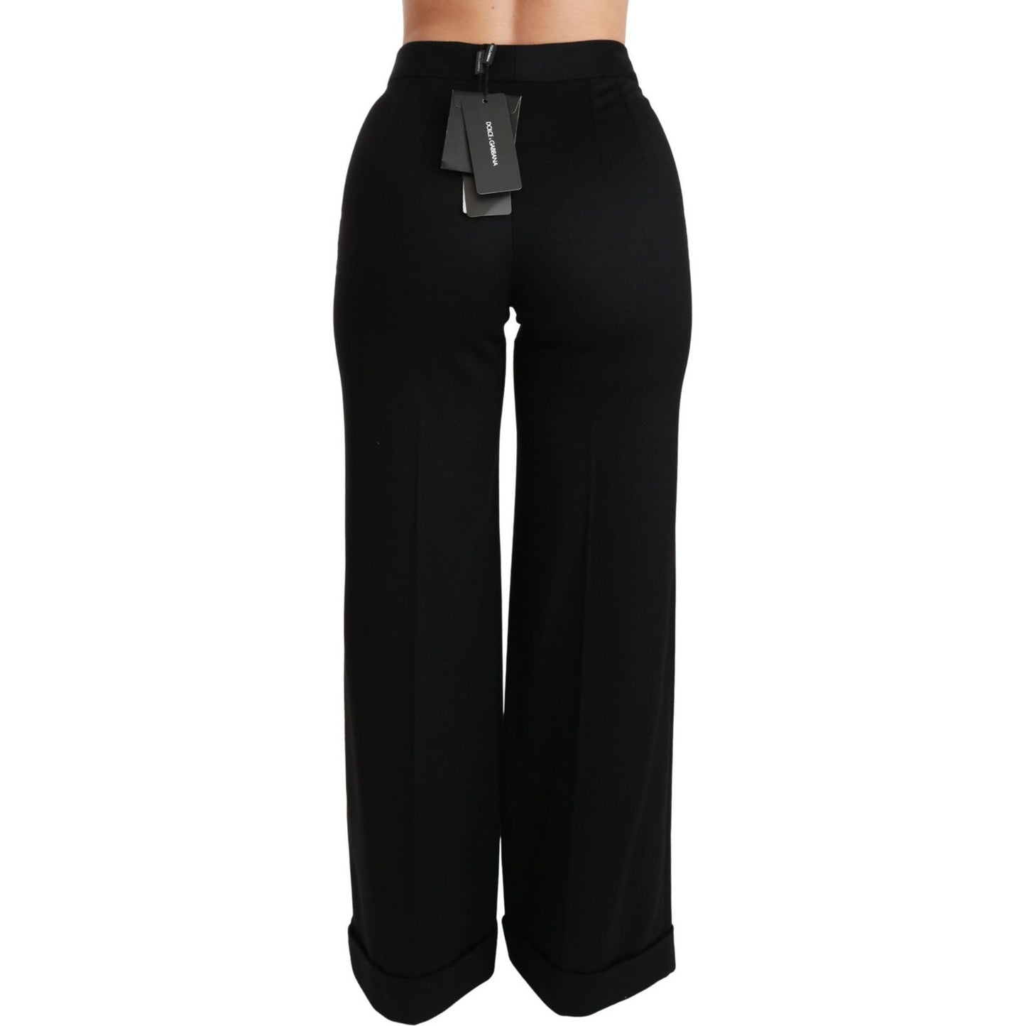 Dolce & Gabbana Elegant High Waist Flared Cashmere Pants Jeans & Pants Dolce & Gabbana