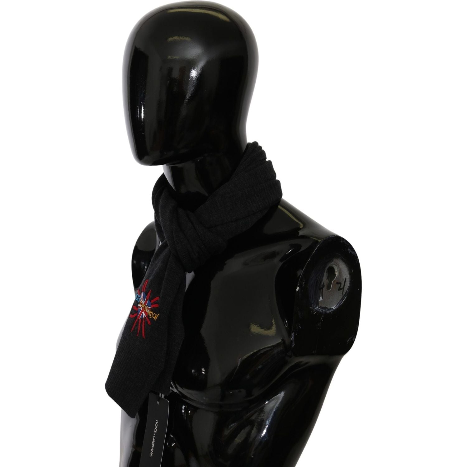 Dolce & Gabbana Gray #DGLovesLondon Wrap Shawl Wool Scarf