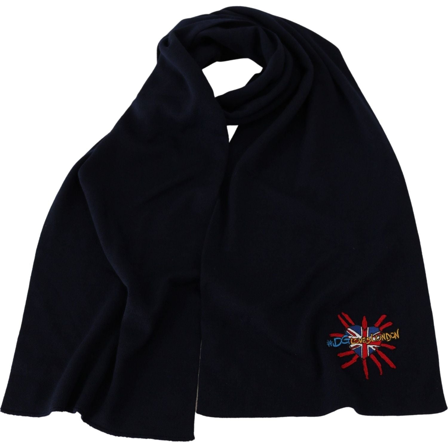 Dolce & Gabbana Blue #DGLovesLondon Wrap Shawl Wool Scarf