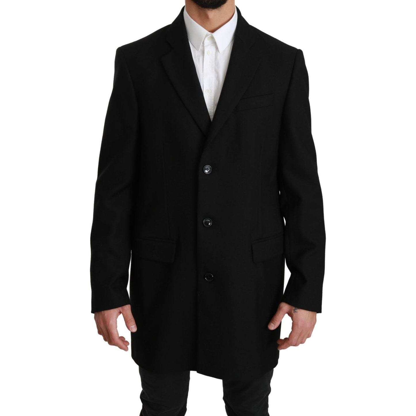 Dolce & Gabbana Elegant Black Wool Formal Blazer Blazer Jacket Dolce & Gabbana