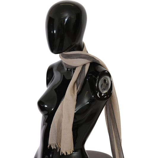 Costume National Elegant Beige Cotton Scarf for Women Wrap Shawl Scarves Costume National