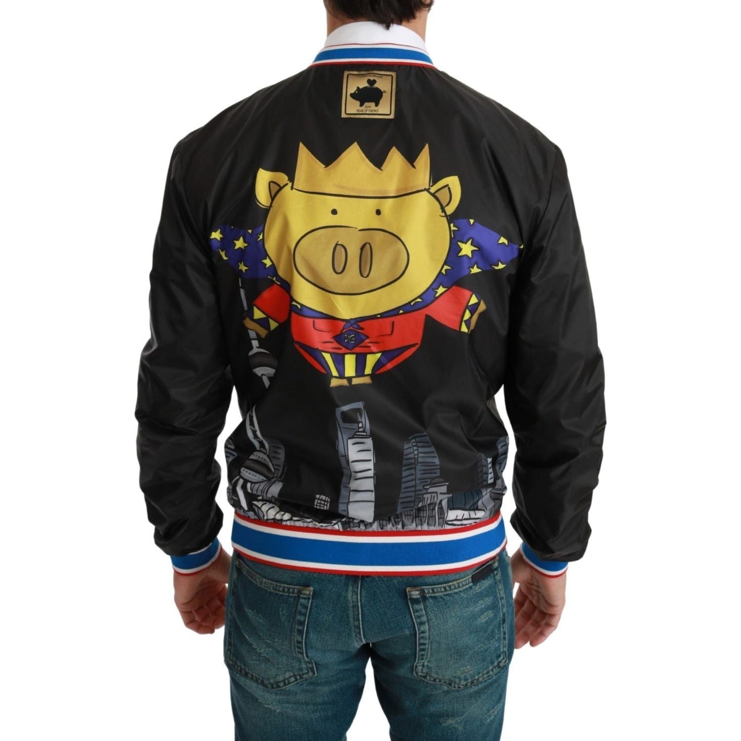 Dolce & Gabbana Elegant Multicolor Motive Bomber Jacket Coats & Jackets Dolce & Gabbana