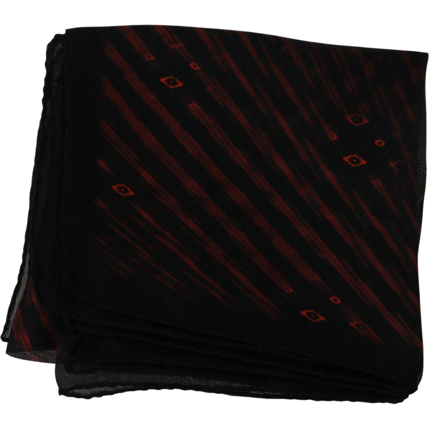 Costume National Black Orange 100% Silk Branded Scarf 1728,67345645728,Accessories,Black,Costume National,Material: 100% Silk,New with tags,Scarves - Accessories,Scarves - Scarves - Accessories,Scarves - Women - Accessories,Women,Women - Accessories