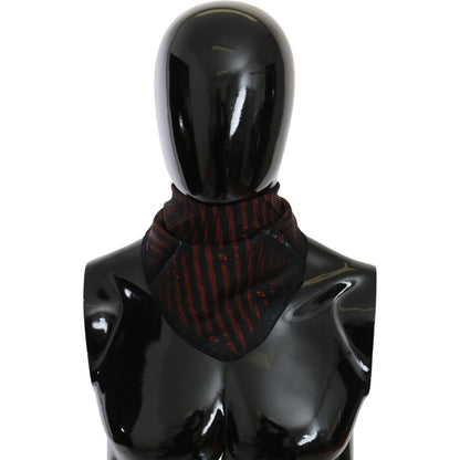 Costume National Black Orange 100% Silk Branded Scarf 1728,67345645728,Accessories,Black,Costume National,Material: 100% Silk,New with tags,Scarves - Accessories,Scarves - Scarves - Accessories,Scarves - Women - Accessories,Women,Women - Accessories