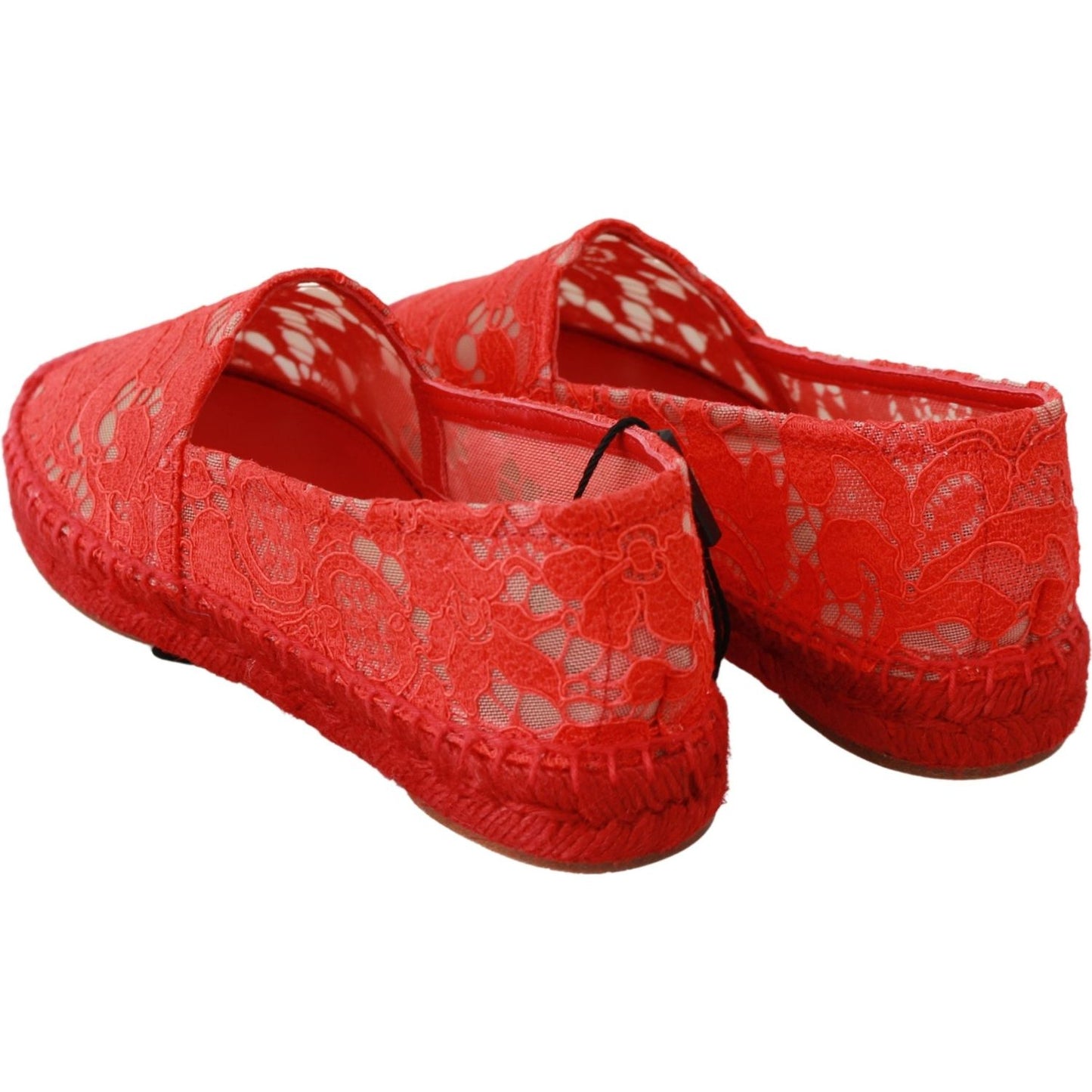 Dolce & Gabbana Red Viscose Espadrilles Flat Shoes Dolce & Gabbana