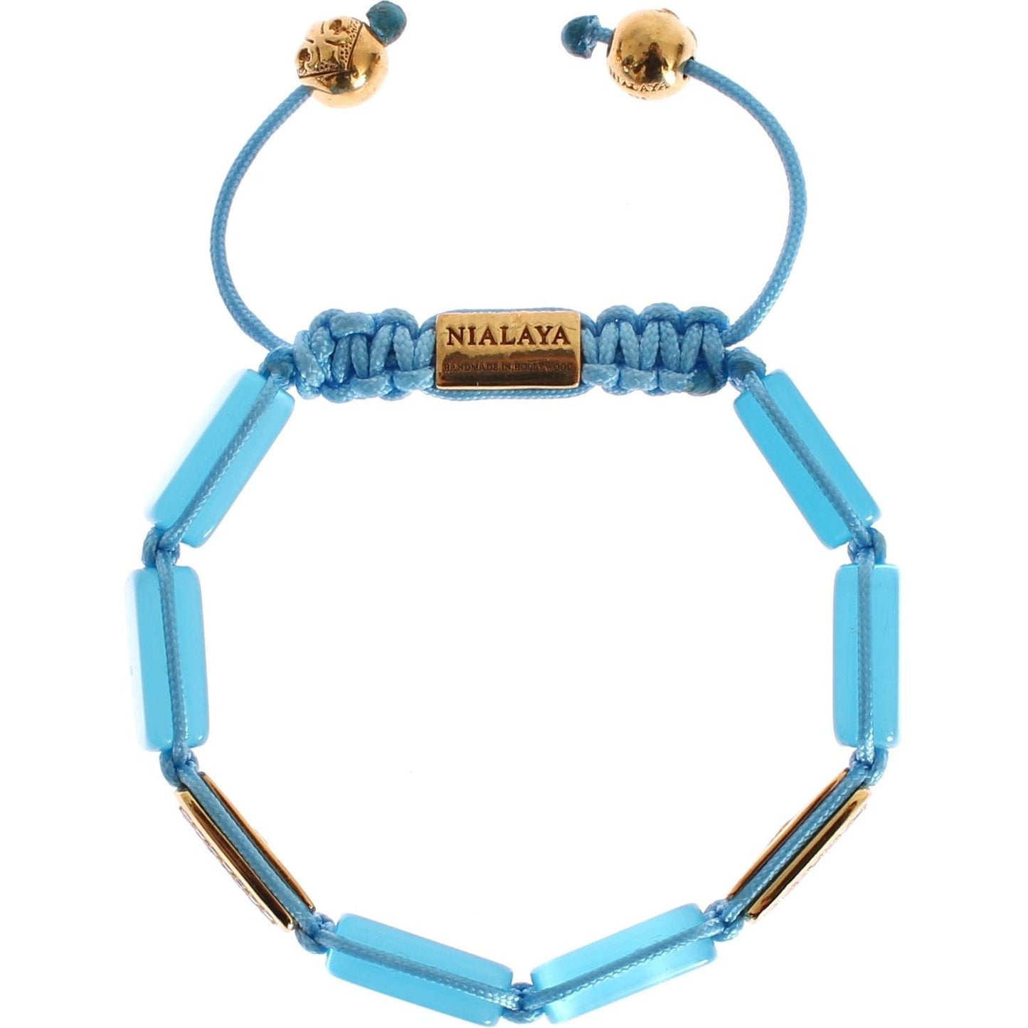 Nialaya Elegant Blue Opal & Diamond-Studded Bracelet Nialaya