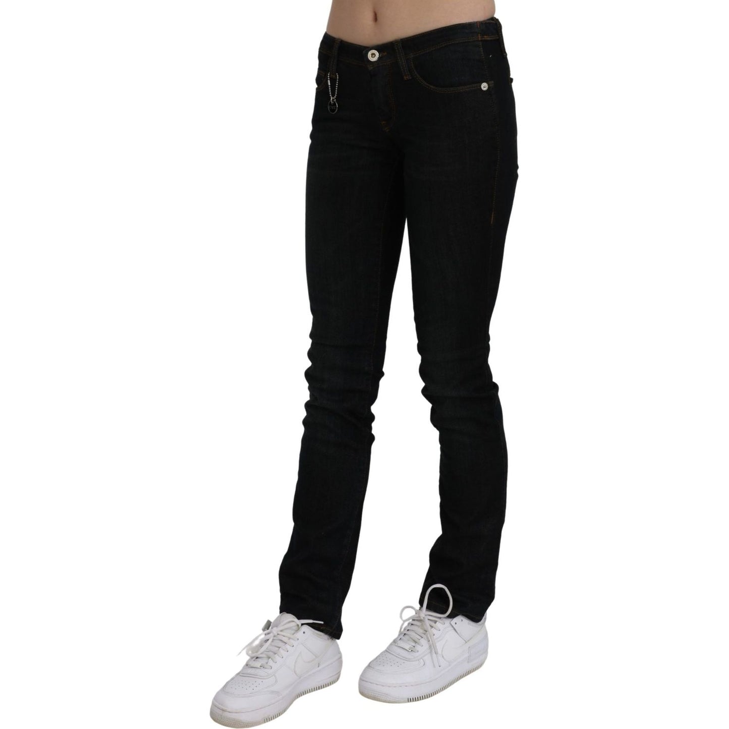 Costume National Chic Black Mid Waist Slim Fit Denim Jeans Jeans & Pants Costume National