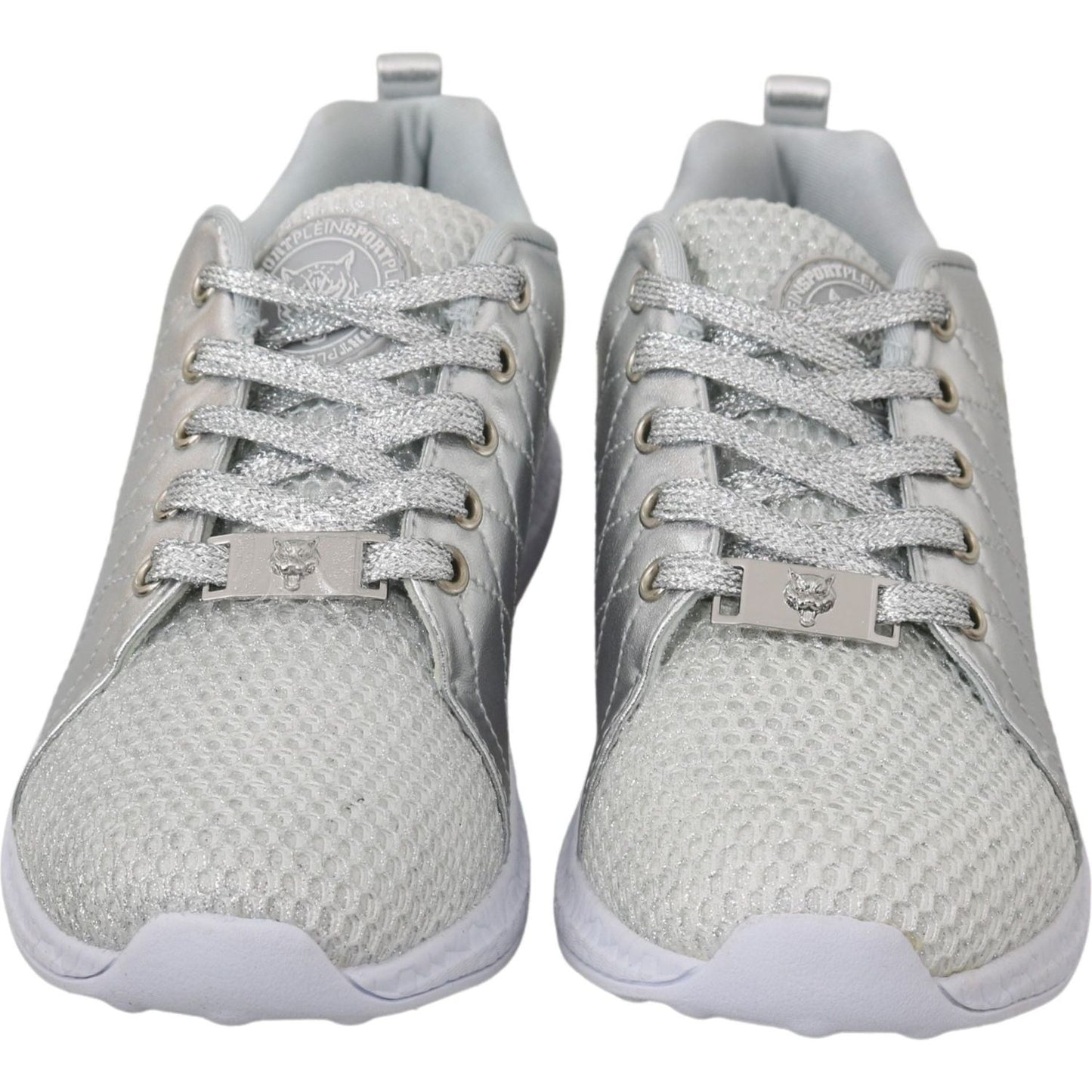 Philipp Plein Gisella Silver Polyester Sneakers Shoes