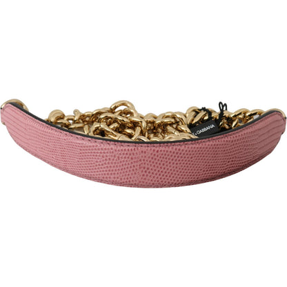 Dolce & Gabbana Pink Leather Gold Chain Accessory Shoulder Strap1728,67345645728,Accessories,Bags,Dolce & Gabbana,Material: 100% Leather,New with tags,Other - Women - Accessories,Pink,Shoulder Straps - Bags,Women,Women - Accessories