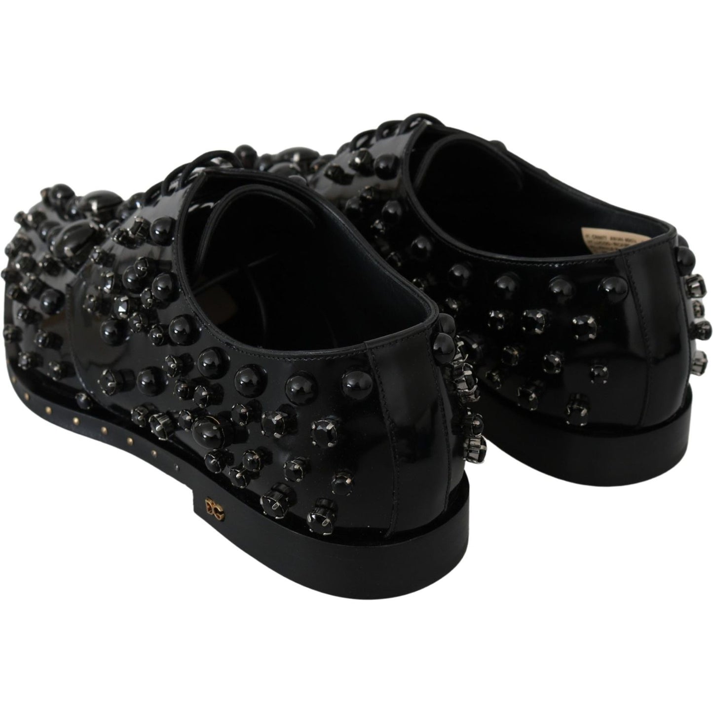 Dolce & Gabbana Elegant Black Dress Shoes with Crystals Dolce & Gabbana