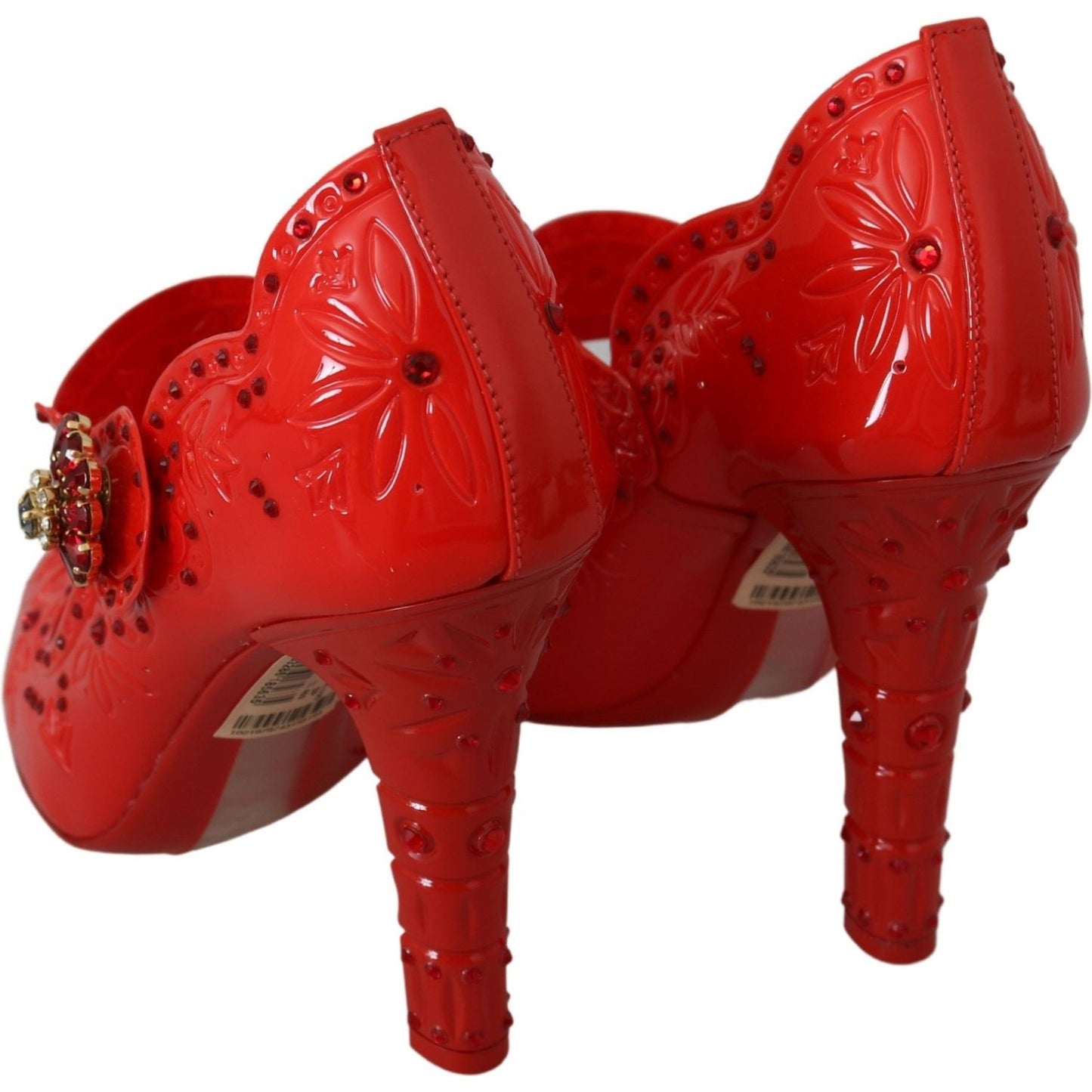 Dolce & Gabbana Chic Red Crystal Cinderella Pumps Dolce & Gabbana