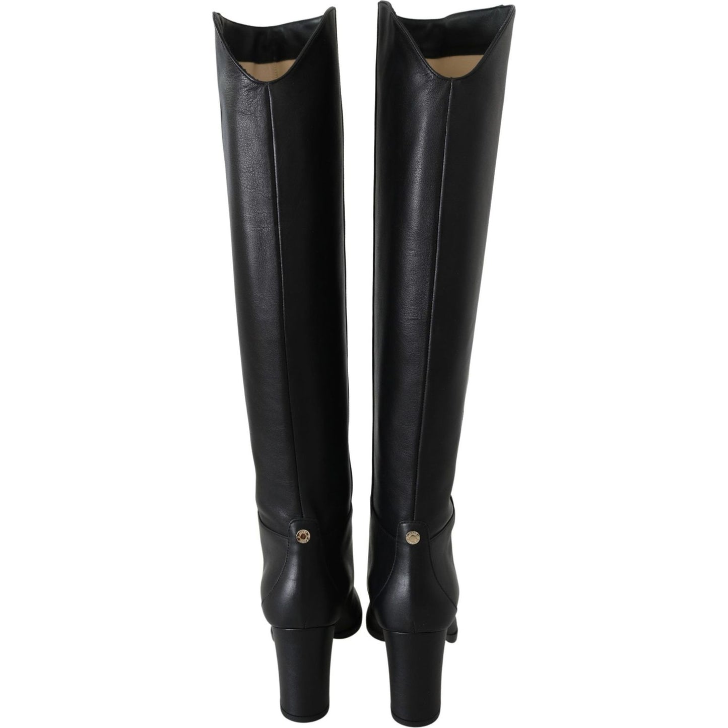 Jimmy Choo Elegant Black Calf Leather Heeled Boots Jimmy Choo