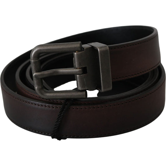 Dolce & Gabbana Elegant Leather Belt in Classic Brown Belt Dolce & Gabbana