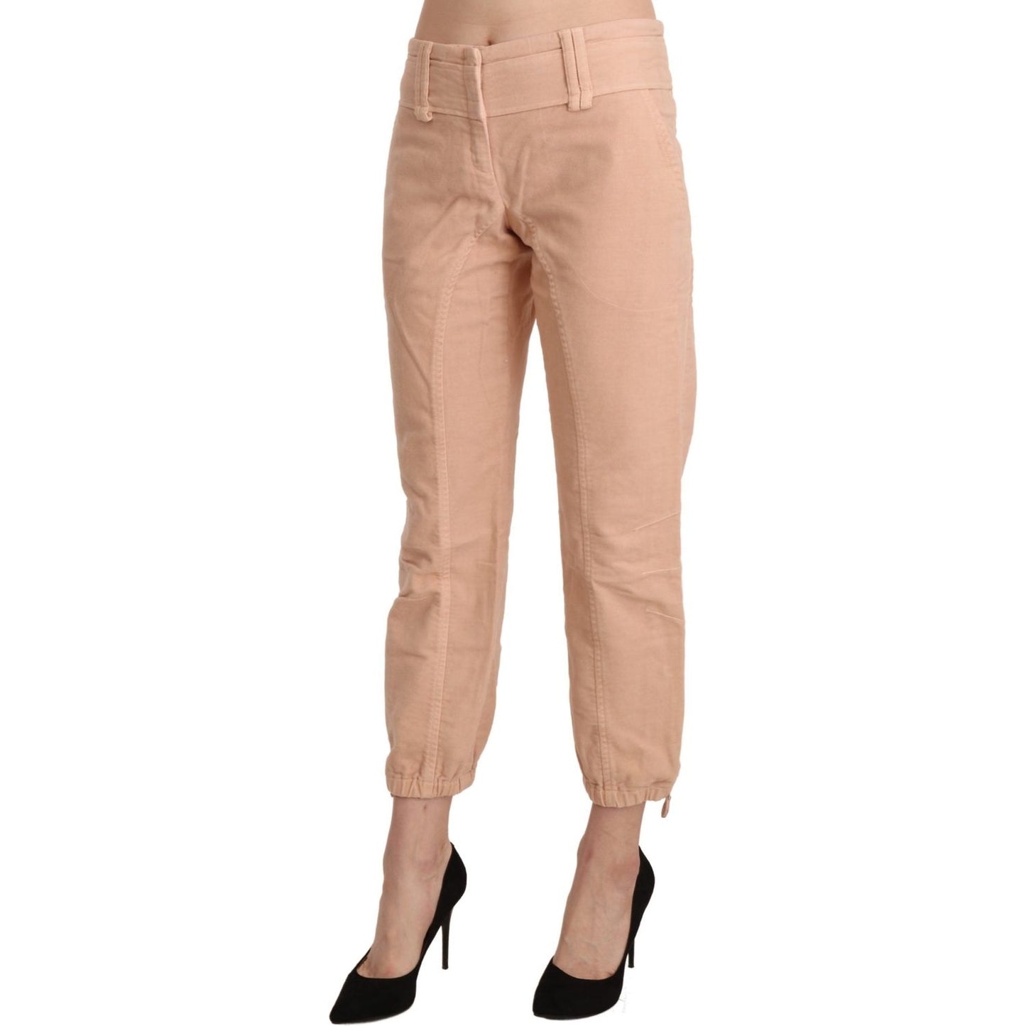 Ermanno Scervino Chic Beige Cropped Cotton Pants Jeans & Pants Ermanno Scervino