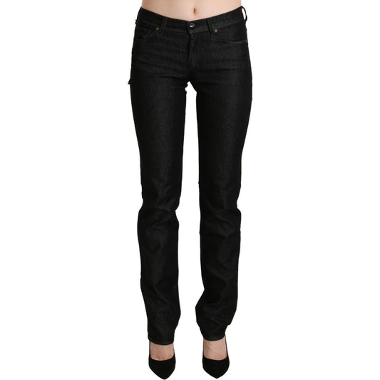 Ermanno Scervino Chic Black Mid Waist Skinny Jeans Jeans & Pants Ermanno Scervino