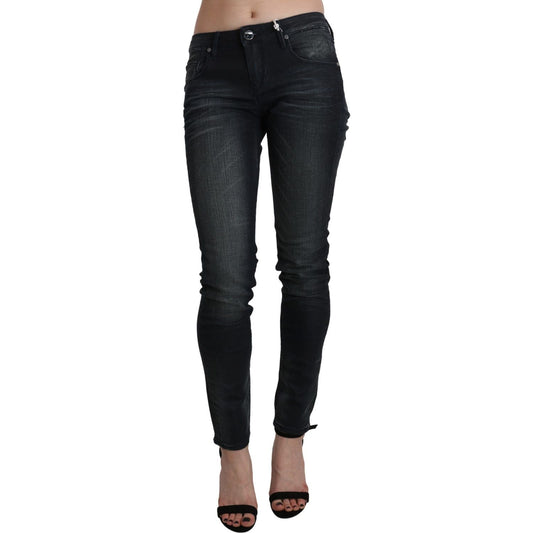 Acht Black Washed Low Waist Skinny Denim Trouser 1728,67345645728,Acht,Black,Clothing,Jeans & Pants - Women - Clothing,Jeans Denim - Clothing,Material: Cotton,New with tags,Skinny Jeans - Jeans Denim - Clothing,W26,W27,W28,W29,W30,Women,Women - Clothing
