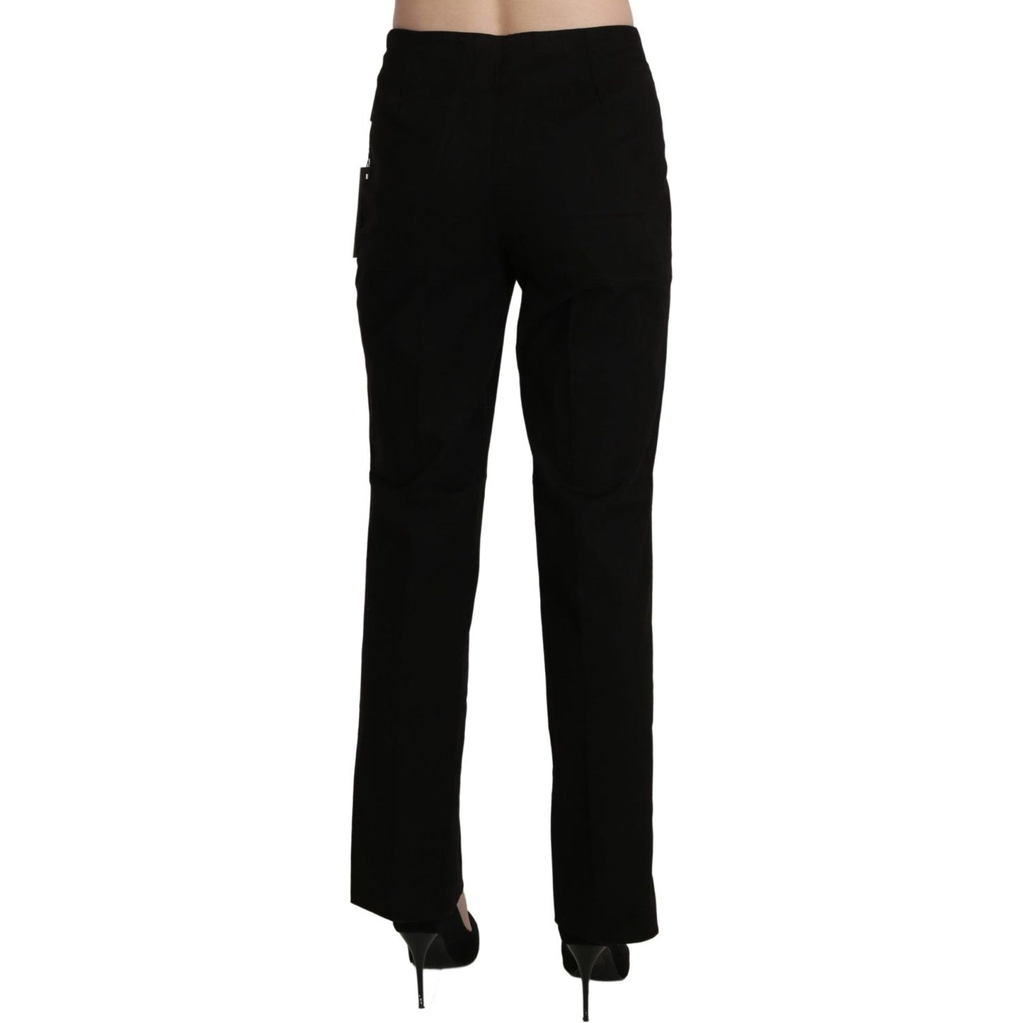 BENCIVENGA Elegant High Waist Straight Black Pants Jeans & Pants BENCIVENGA