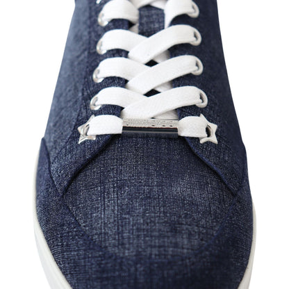 Jimmy Choo Miami Blue Denim Sneakers