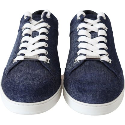 Jimmy Choo Miami Blue Denim Sneakers