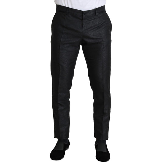 Dolce & Gabbana Black Metallic Skinny Trouser Dress