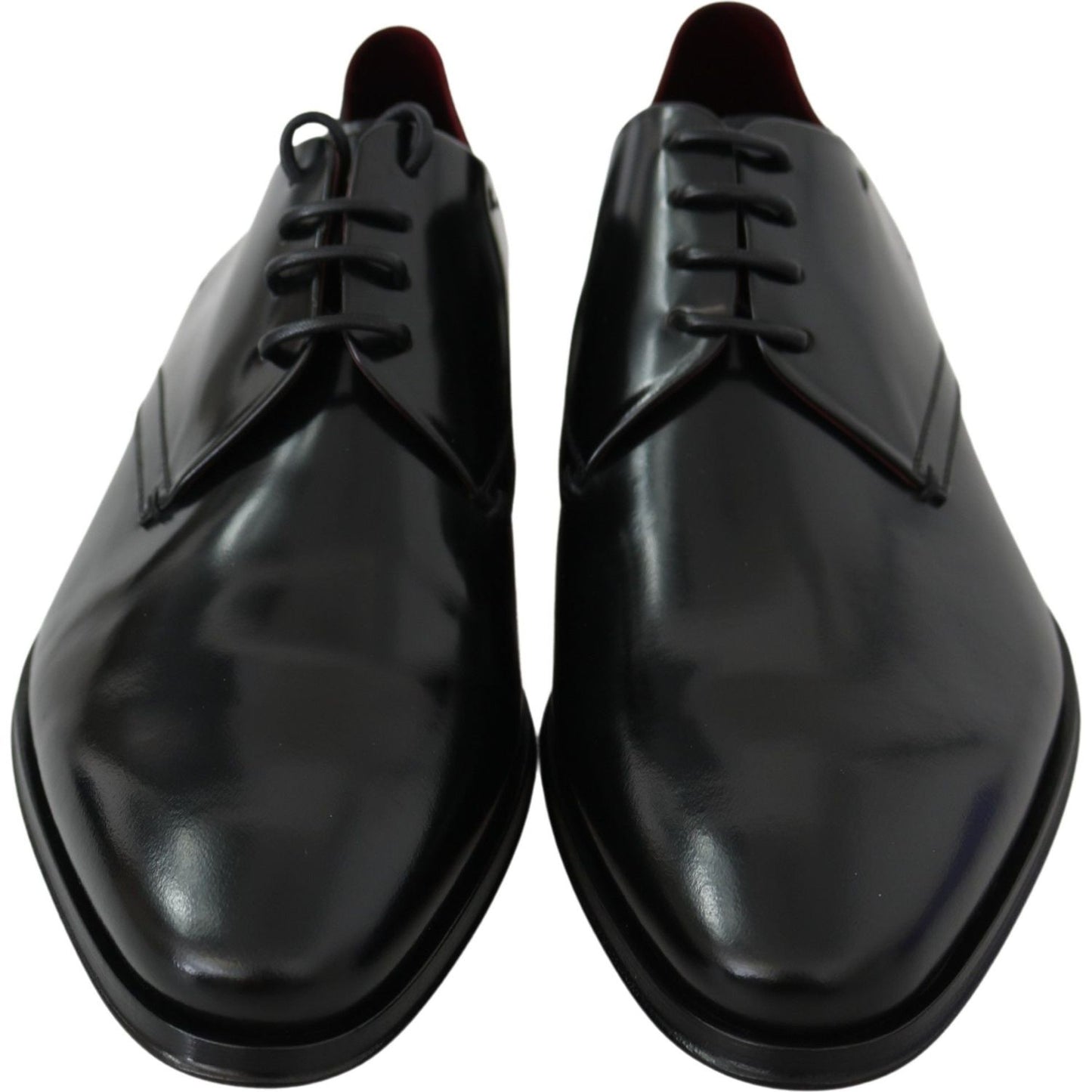 Dolce & Gabbana Elegant Black Leather Derby Shoes Dolce & Gabbana