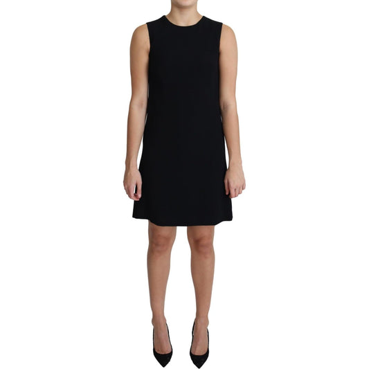 Dolce & Gabbana Elegant Sleeveless Black A-Line Mini Dress Dolce & Gabbana