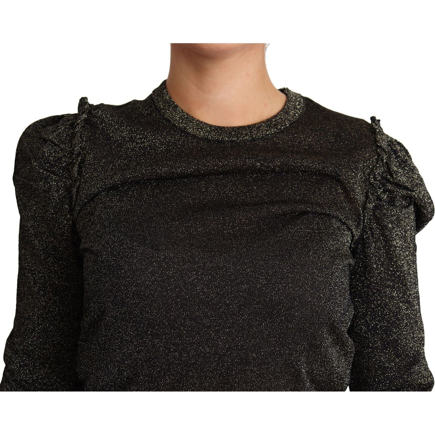 Dolce & Gabbana Elegant Cropped Sweater with Logo Detail Dolce & Gabbana