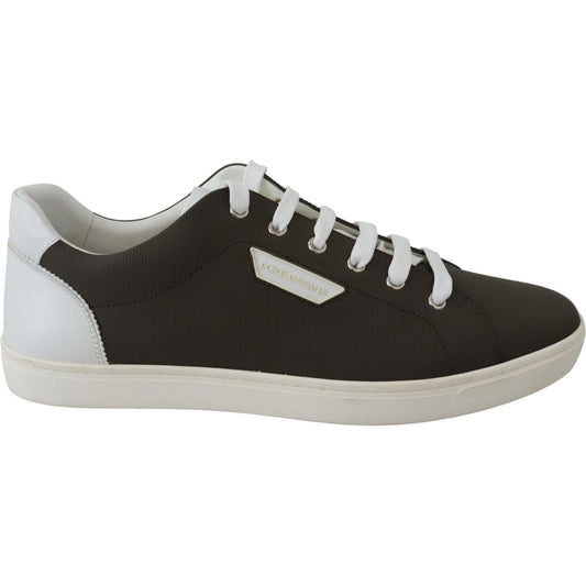 Dolce & Gabbana Sleek White Leather Low Top Sneakers Dolce & Gabbana