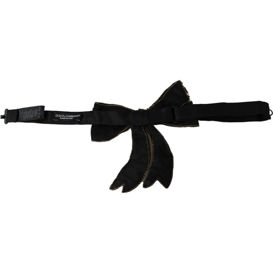 Dolce & Gabbana Elegant Silk Rhinestone Bow Tie Bow Tie Dolce & Gabbana