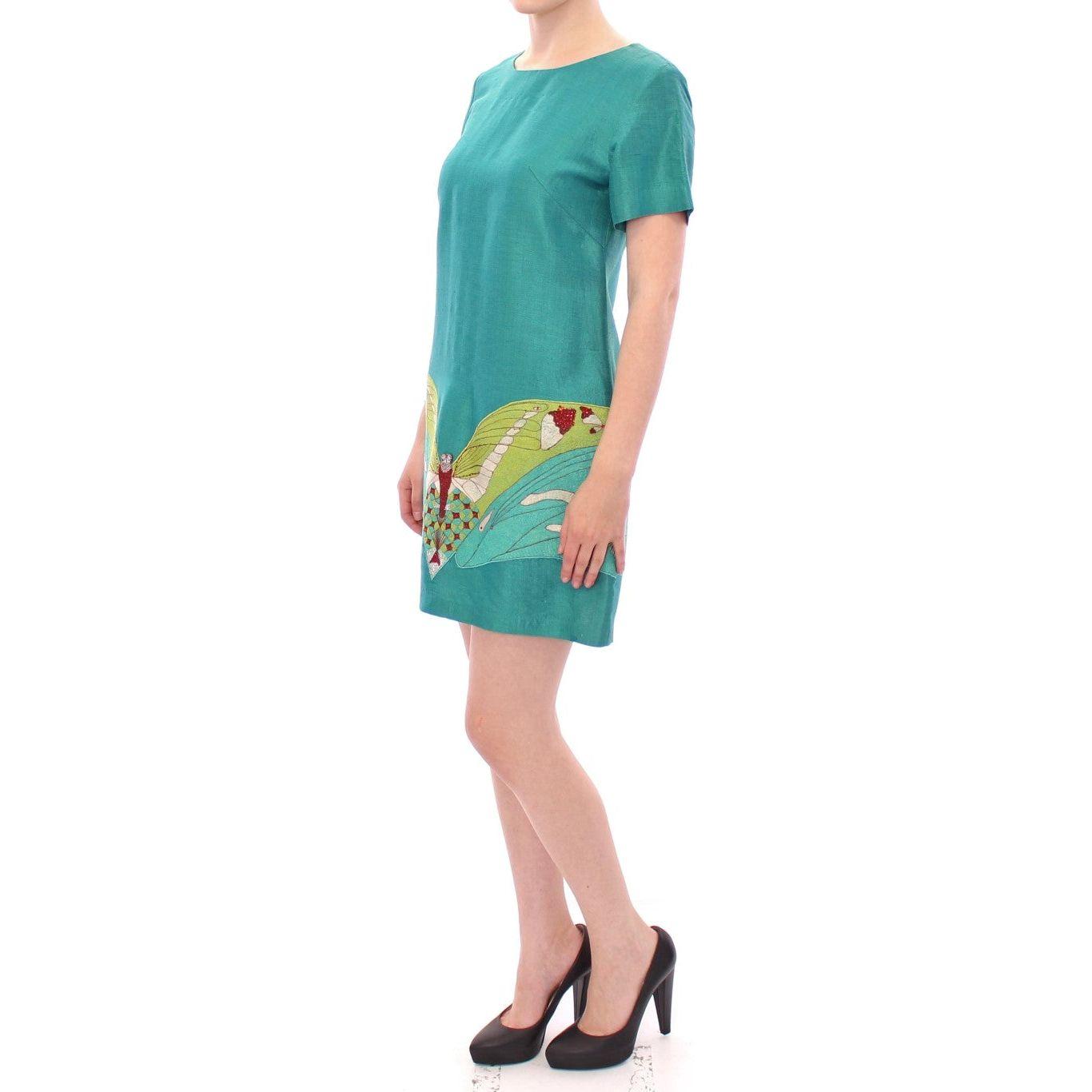 Lanre Da Silva Ajayi Elegant Embroidered Green Mini Dress Lanre Da Silva Ajayi