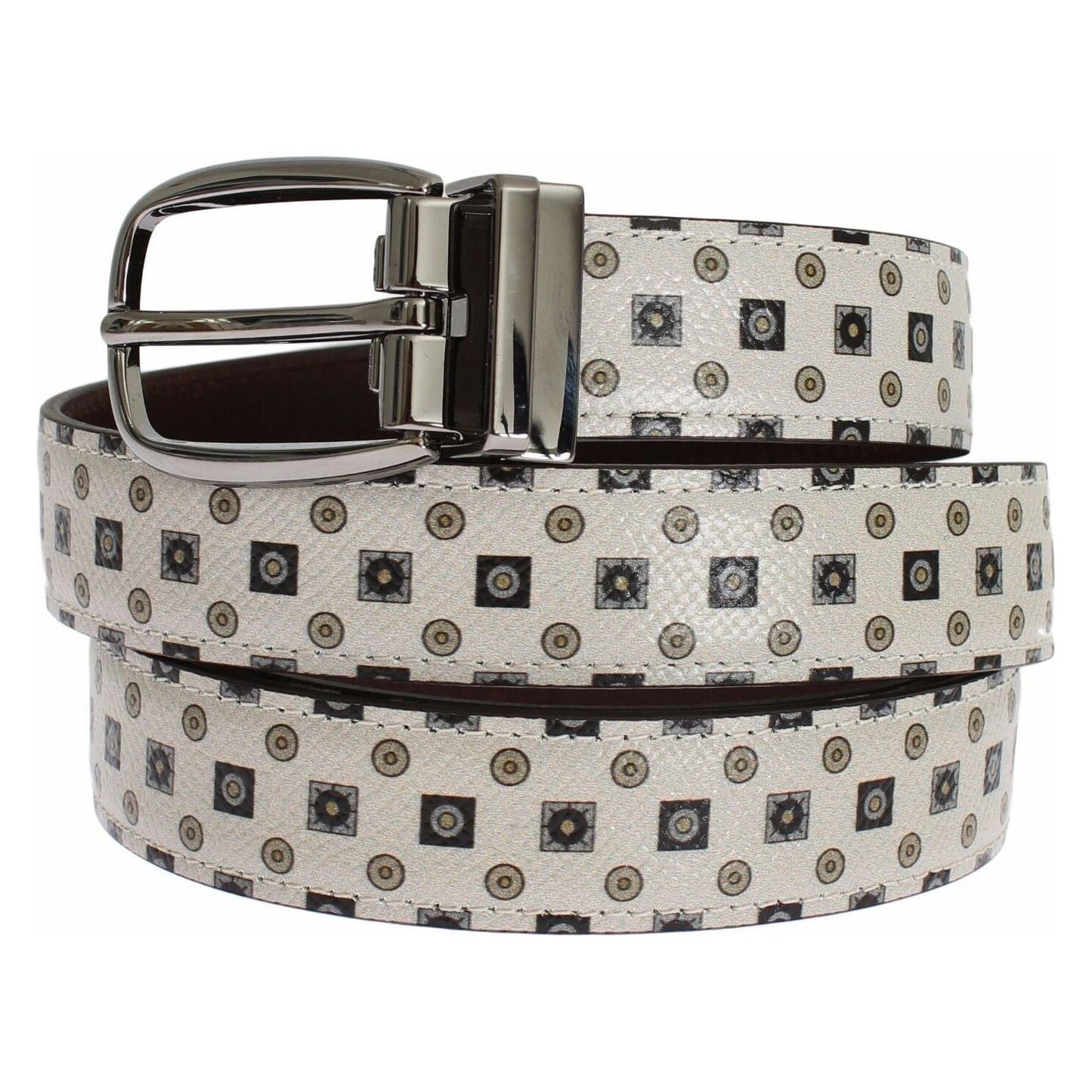 Dolce & Gabbana Elegant Baroque Silk Tie & Leather Belt Set Belt Dolce & Gabbana