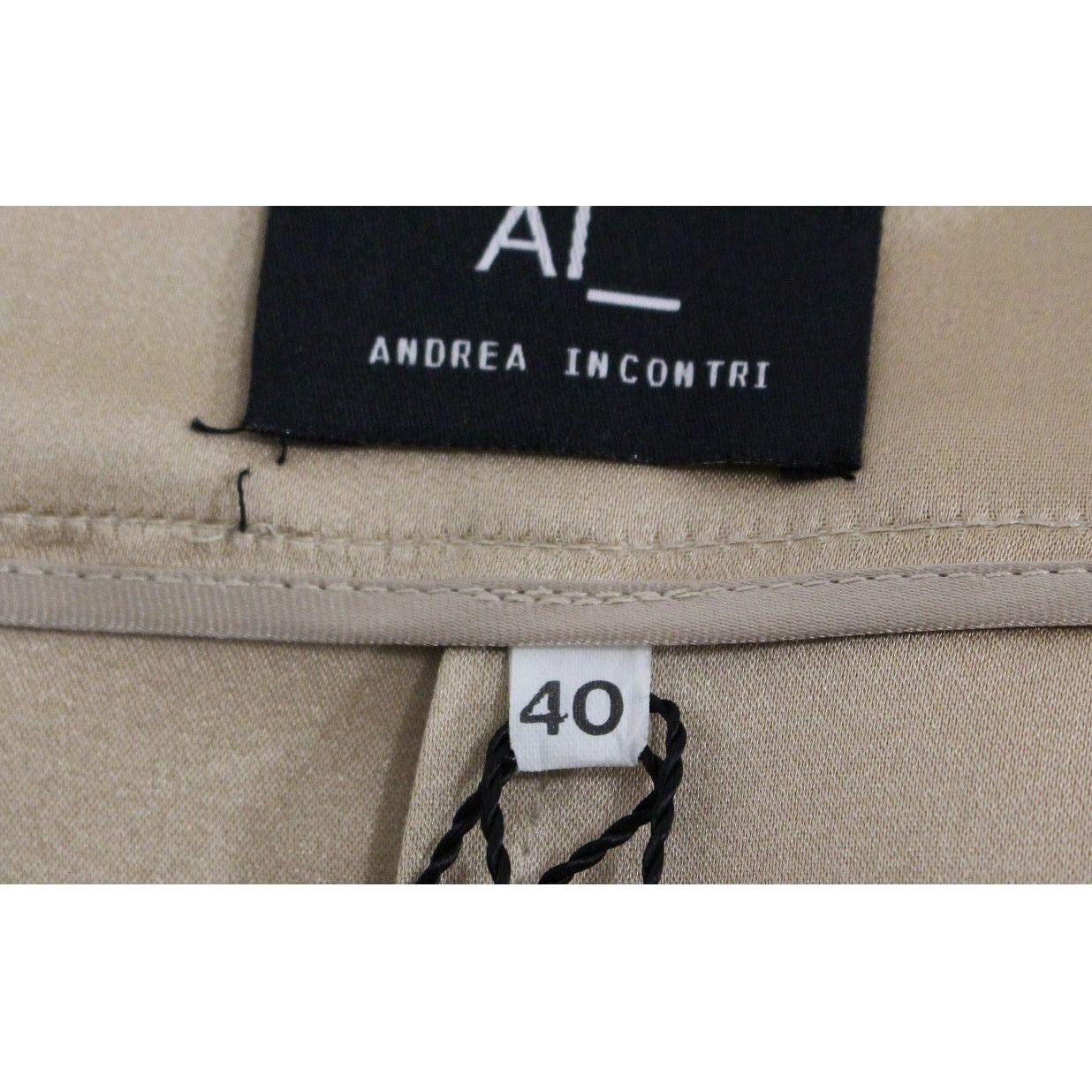 Andrea Incontri Brown Silk Solid Mini Pleated Skirt 1728,67345645728,Andrea Incontri,Brown,Clothing,IT40|S,IT42|M,IT44|L,Material: 100% Silk,Midi - Skirts - Clothing,New with tags,Skirts - Clothing,Skirts - Women - Clothing,Women,Women - Clothing