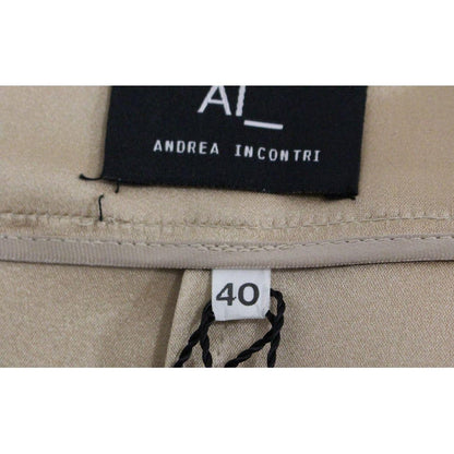 Andrea Incontri Brown Silk Solid Mini Pleated Skirt 1728,67345645728,Andrea Incontri,Brown,Clothing,IT40|S,IT42|M,IT44|L,Material: 100% Silk,Midi - Skirts - Clothing,New with tags,Skirts - Clothing,Skirts - Women - Clothing,Women,Women - Clothing