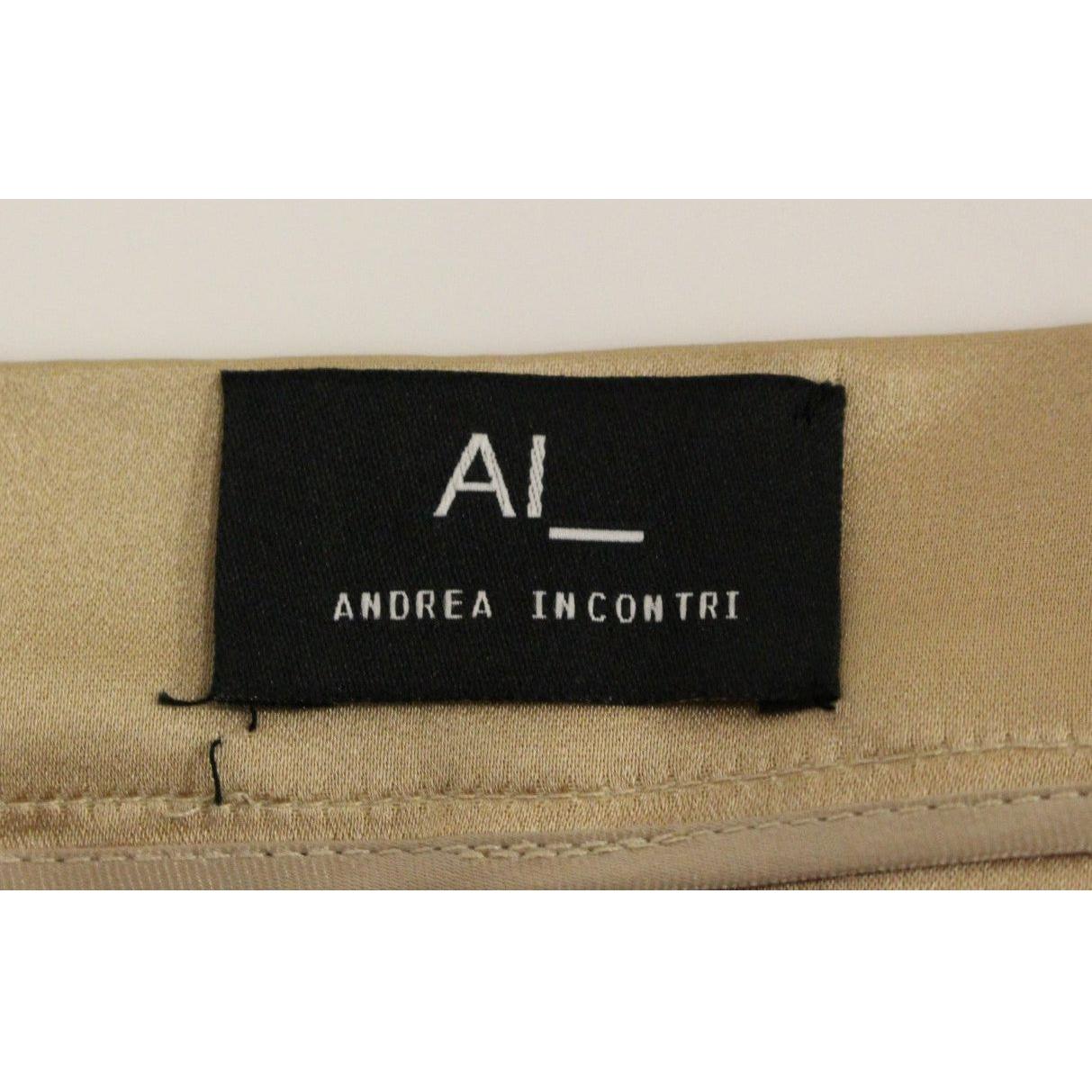Andrea Incontri Brown Silk Solid Mini Pleated Skirt 1728,67345645728,Andrea Incontri,Brown,Clothing,IT40|S,IT42|M,IT44|L,Material: 100% Silk,Midi - Skirts - Clothing,New with tags,Skirts - Clothing,Skirts - Women - Clothing,Women,Women - Clothing