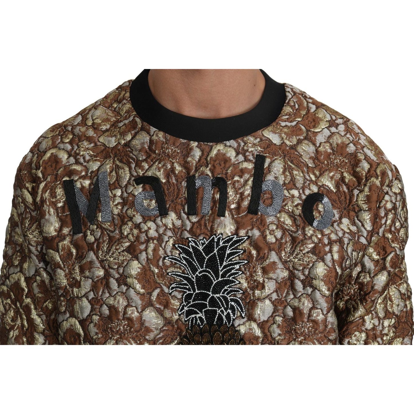 Dolce & Gabbana Multicolor MAMBO Jacquard Pineapple Pullover Sweater 12% Metal fibe,17% Nylon,17% Silk,1728,67345645728,Clothing,Dolce & Gabbana,IT46 | S,IT52 | XL,Material: 54% Polyester,Men,Men - Clothing,Multicolor,New with tags,Sweaters - Clothing,Swe