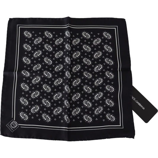 Dolce & Gabbana Elegant Silk Patterned Pocket Square Dolce & Gabbana