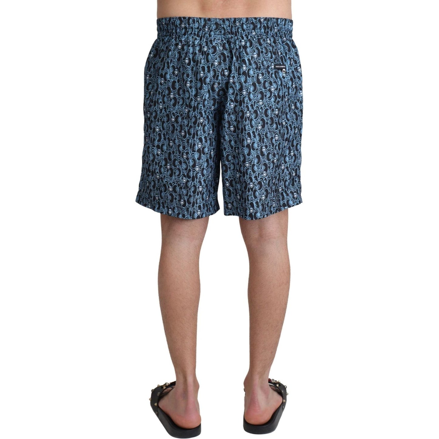 Dolce & Gabbana Chic Blue Drawstring Swim Trunks Dolce & Gabbana