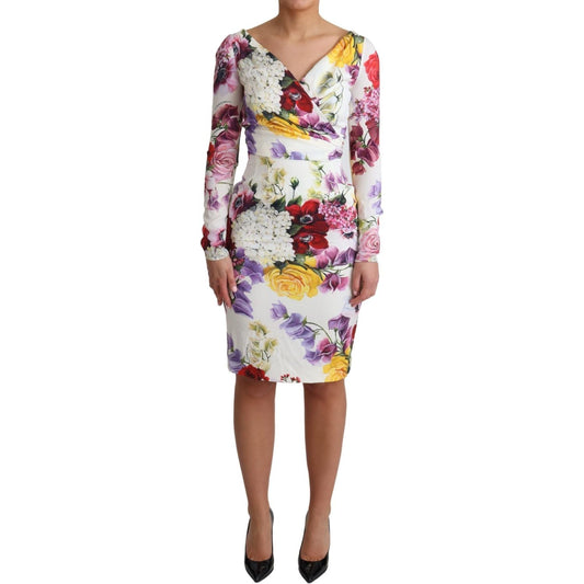 Dolce & Gabbana Elegant Floral Sheath Silk Dress Dolce & Gabbana