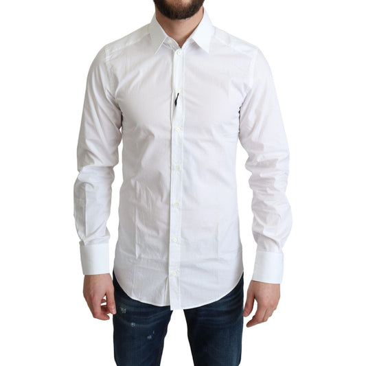 Dolce & Gabbana Elegant White Cotton Dress Shirt Dolce & Gabbana