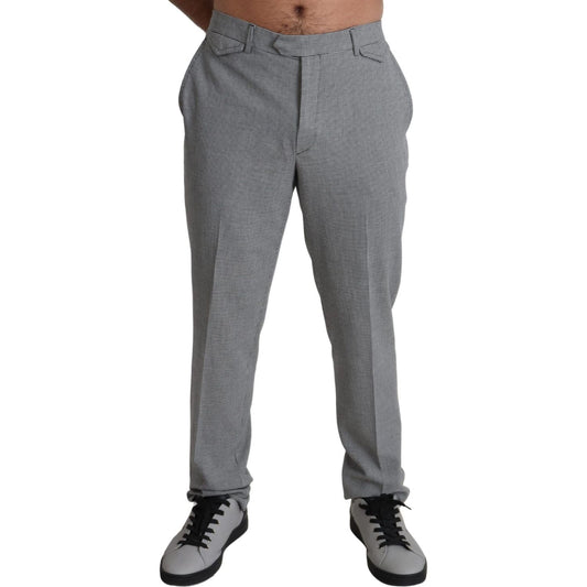 BENCIVENGA Gray Wool Checkered Dress Men Formal Trouser Pants 1728,67345645728,BENCIVENGA,Clothing,Dress Pants - Pants - Clothing,Gray,IT52 | XL,Jeans & Pants - Men - Clothing,Material: 100% Wool,Men,Men - Clothing,New with tags,Pants - Clothing