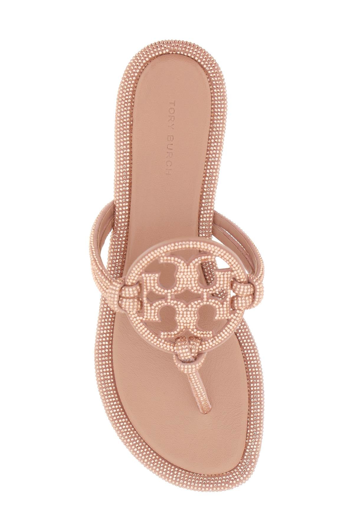 Tory Burch Tory Burch pavé leather thong sandals