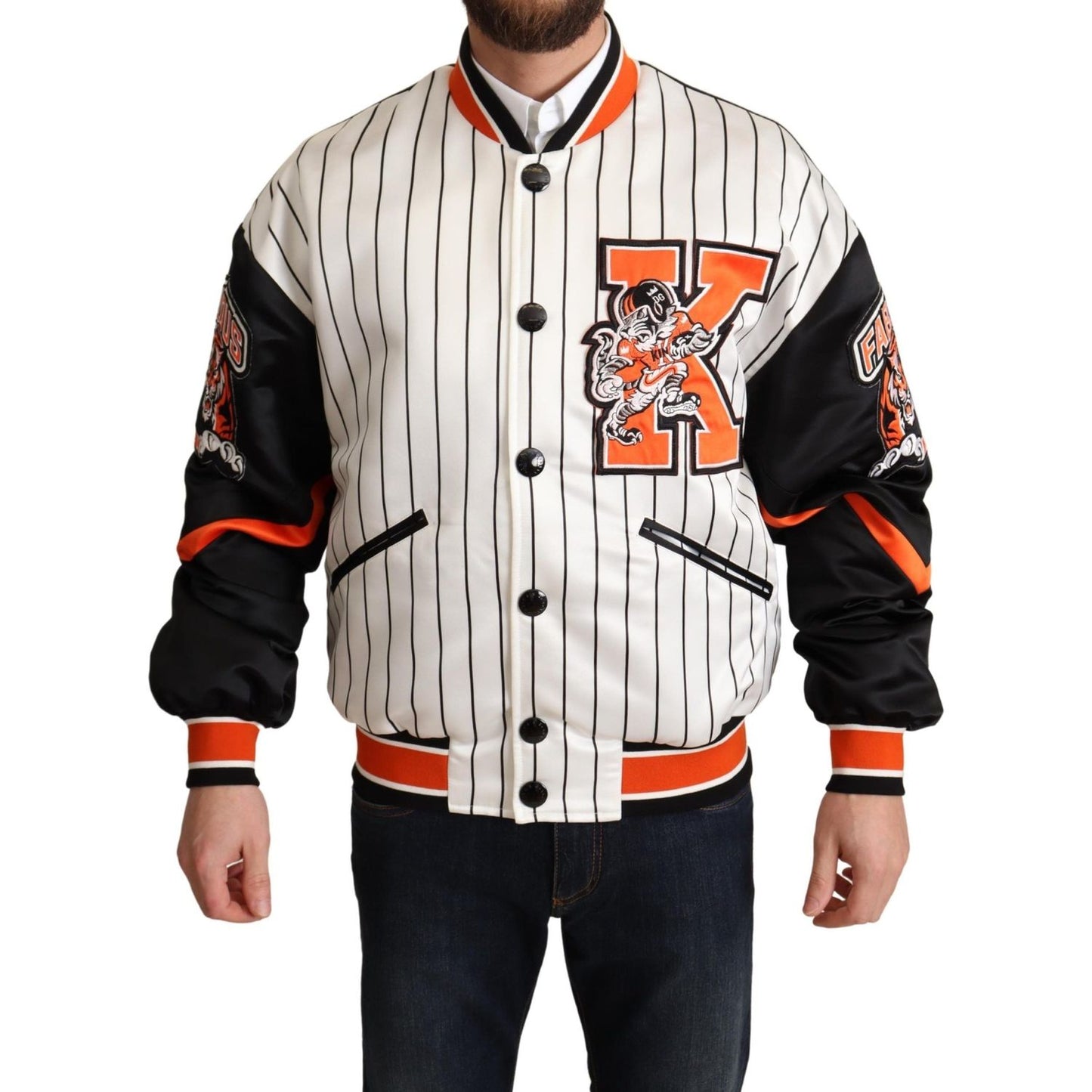 Dolce & Gabbana Multicolor Bomber King Logo #DGMILLENNIALS Jacket 1728,67345645728,Bombers - Jackets & Coats - Clothing,Clothing,Dolce & Gabbana,Jackets & Coats - Clothing,Jackets - Men - Clothing,L,Material: 100% Polyester,Men,Men - Clothing,New with tag