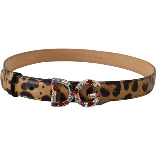 Dolce & Gabbana Elegant Crystal-Embellished Leopard Belt Dolce & Gabbana