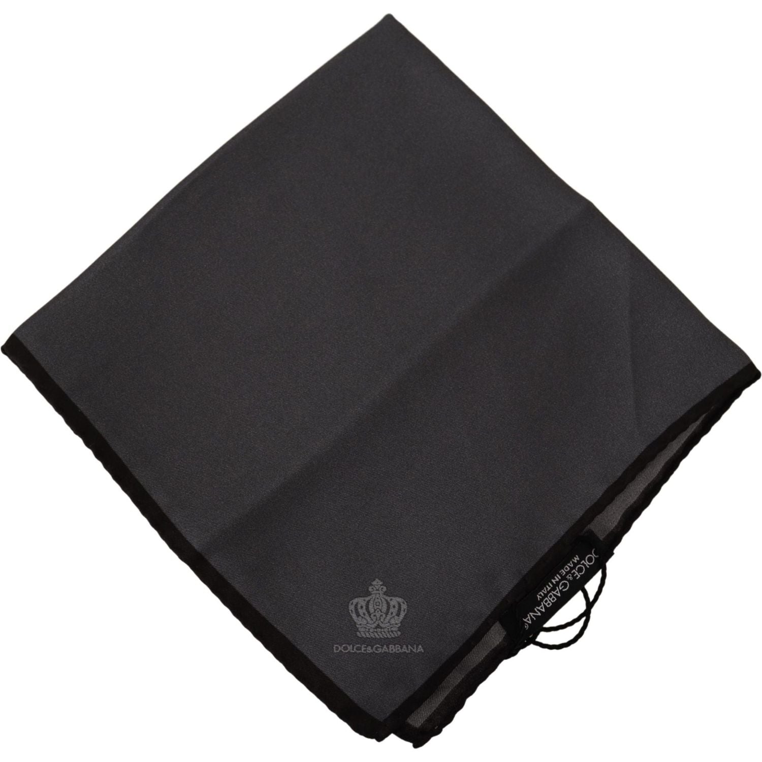 Dolce & Gabbana Gray 100% Silk Square Handkerchief Gray 100% Silk Square Handkerchief
