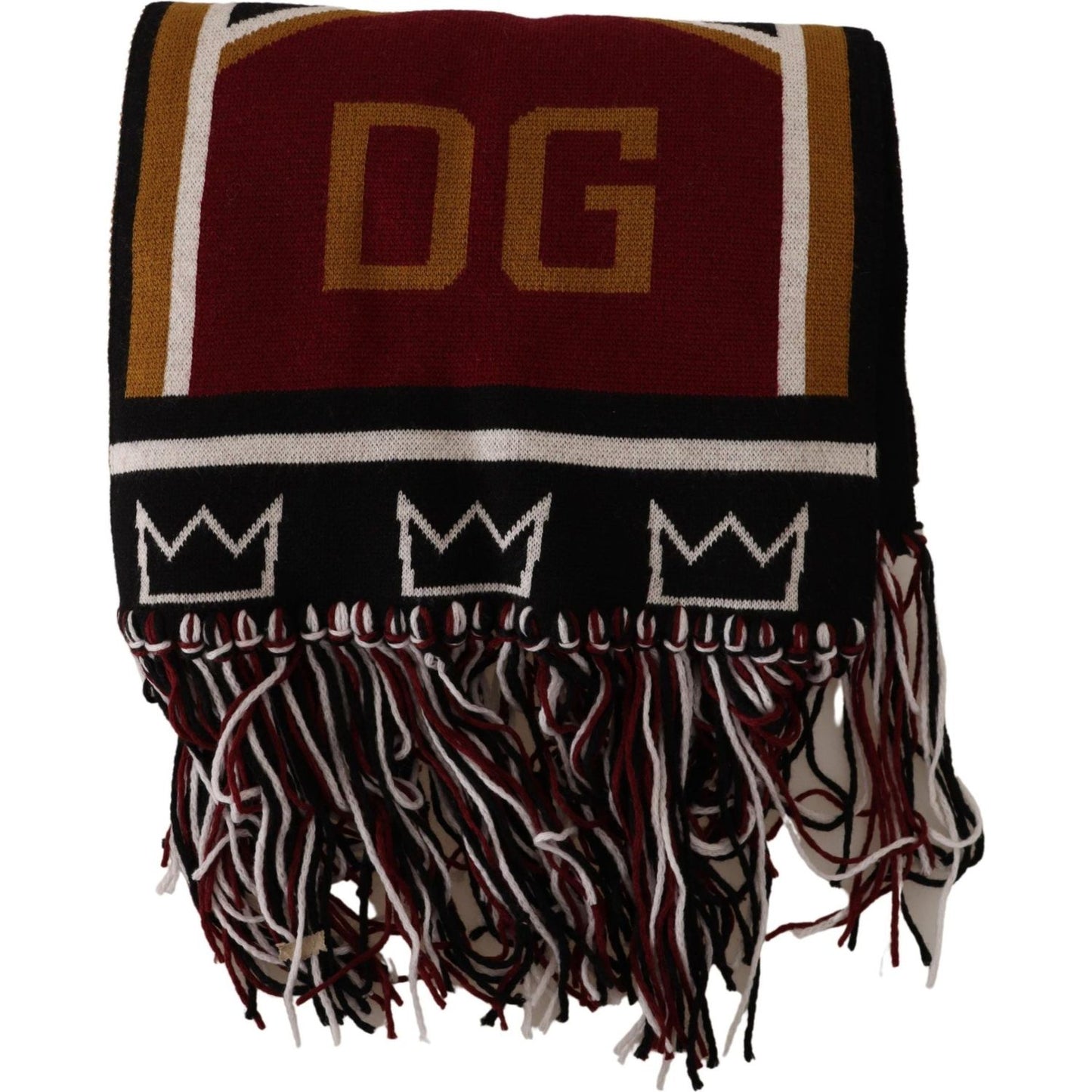 Dolce & Gabbana Elegant DG King Wool & Cashmere Scarf Wool Wrap Shawl Scarf Dolce & Gabbana