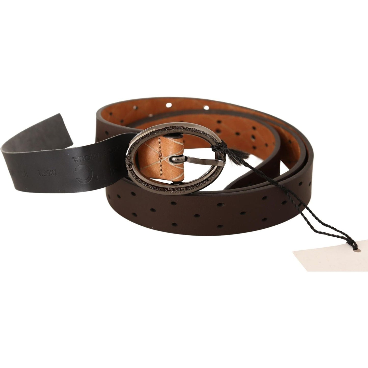 Costume National Elegance Redefined: Chic Brown Fashion Belt WOMAN BELTS Costume National