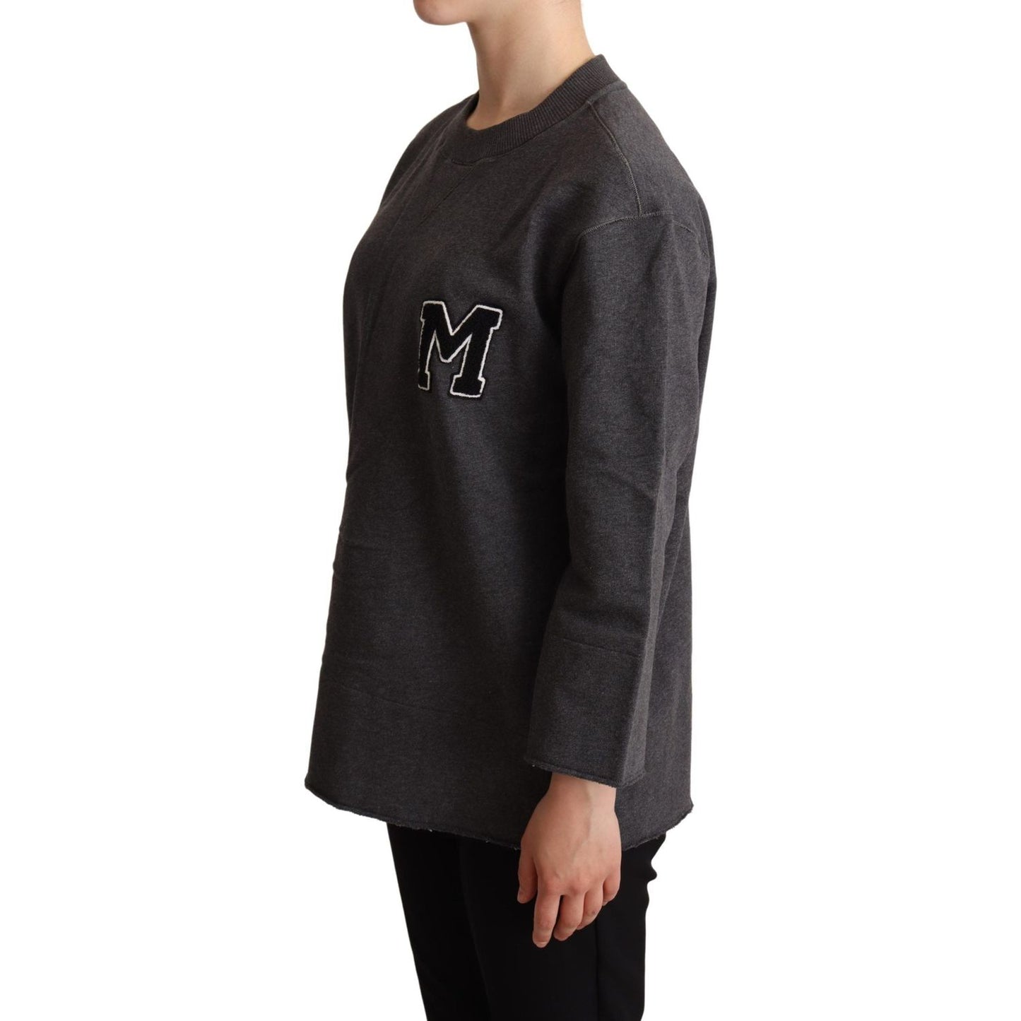 Dolce & Gabbana Gray Embroidered Women Pullover Sweater 1728,67345645728,Clothing,Dolce & Gabbana,Gray,IT38 | S,Material: 100% Cotton,New with tags,Sweaters - Clothing,Sweaters - Women - Clothing,Sweatshirts - Sweaters - Clothing,Women,Women - Clothing