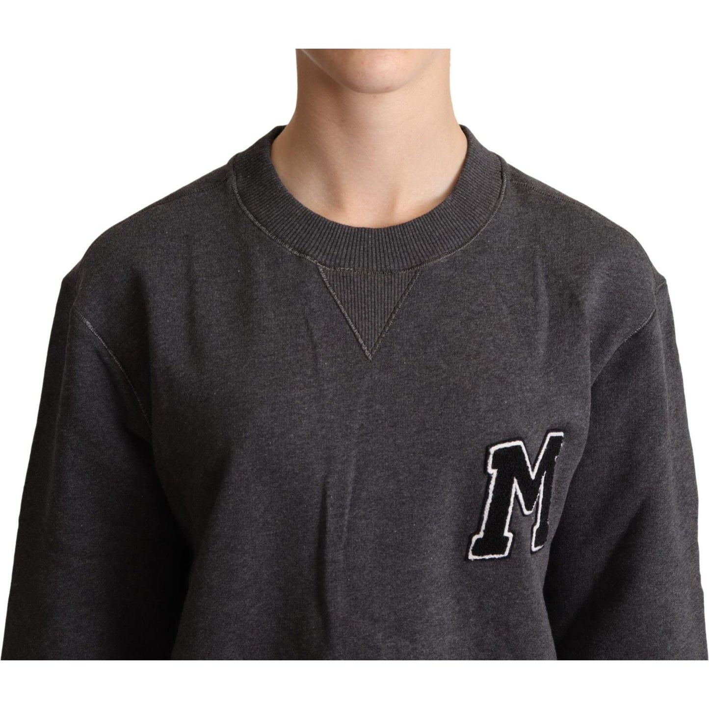 Dolce & Gabbana Gray Embroidered Women Pullover Sweater 1728,67345645728,Clothing,Dolce & Gabbana,Gray,IT38 | S,Material: 100% Cotton,New with tags,Sweaters - Clothing,Sweaters - Women - Clothing,Sweatshirts - Sweaters - Clothing,Women,Women - Clothing