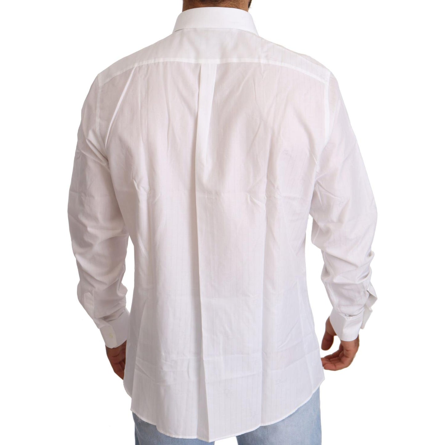 Dolce & Gabbana Elegant White Martini Fit Shirt Dolce & Gabbana